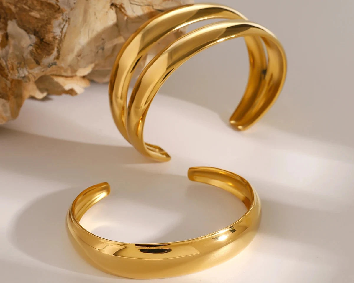 Serenity Gold Cuff Bracelet