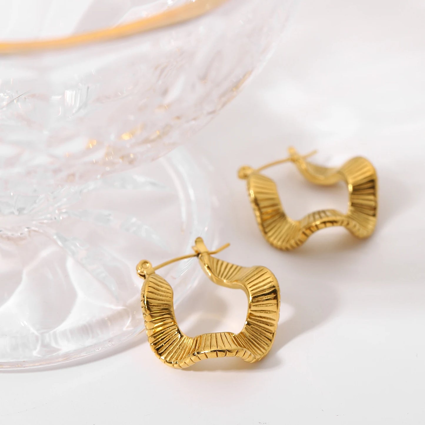 Graceful Ripple Earring