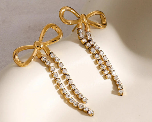 Twinkling Bowtie Earrings