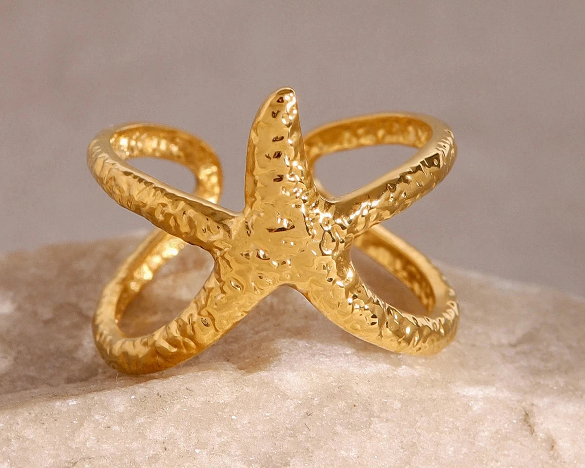 Tidal Starfish Ring - Open