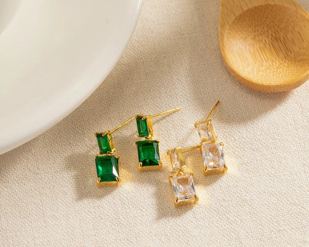 Divine Cube Drop Earrings