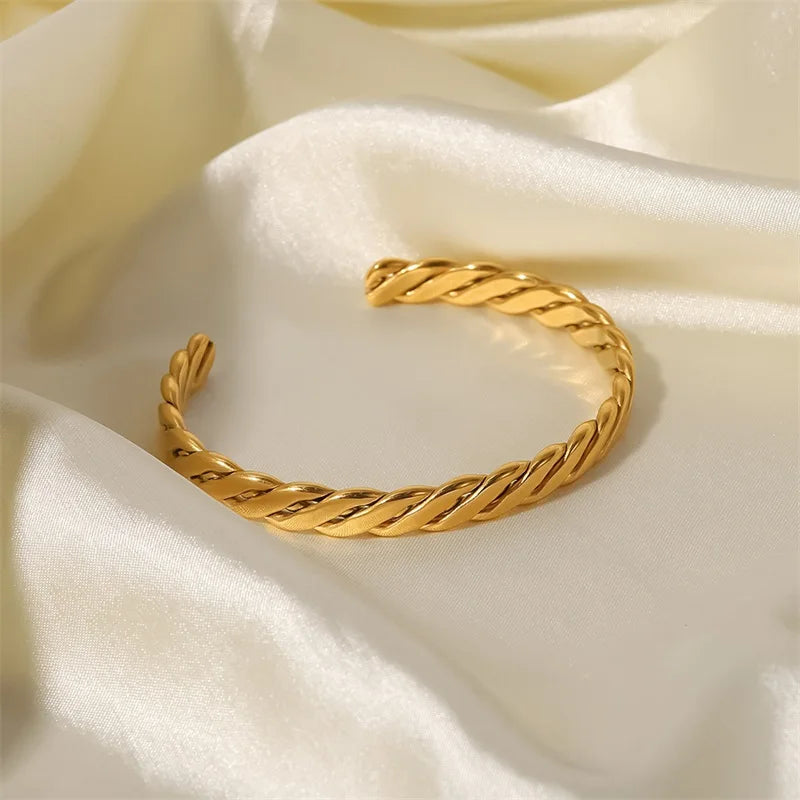 Twisting Strength Cuff Bangle