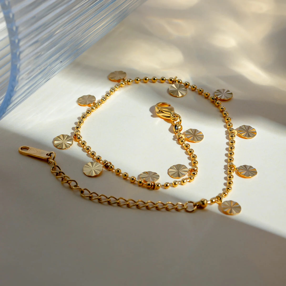 Golden Petal Anklet