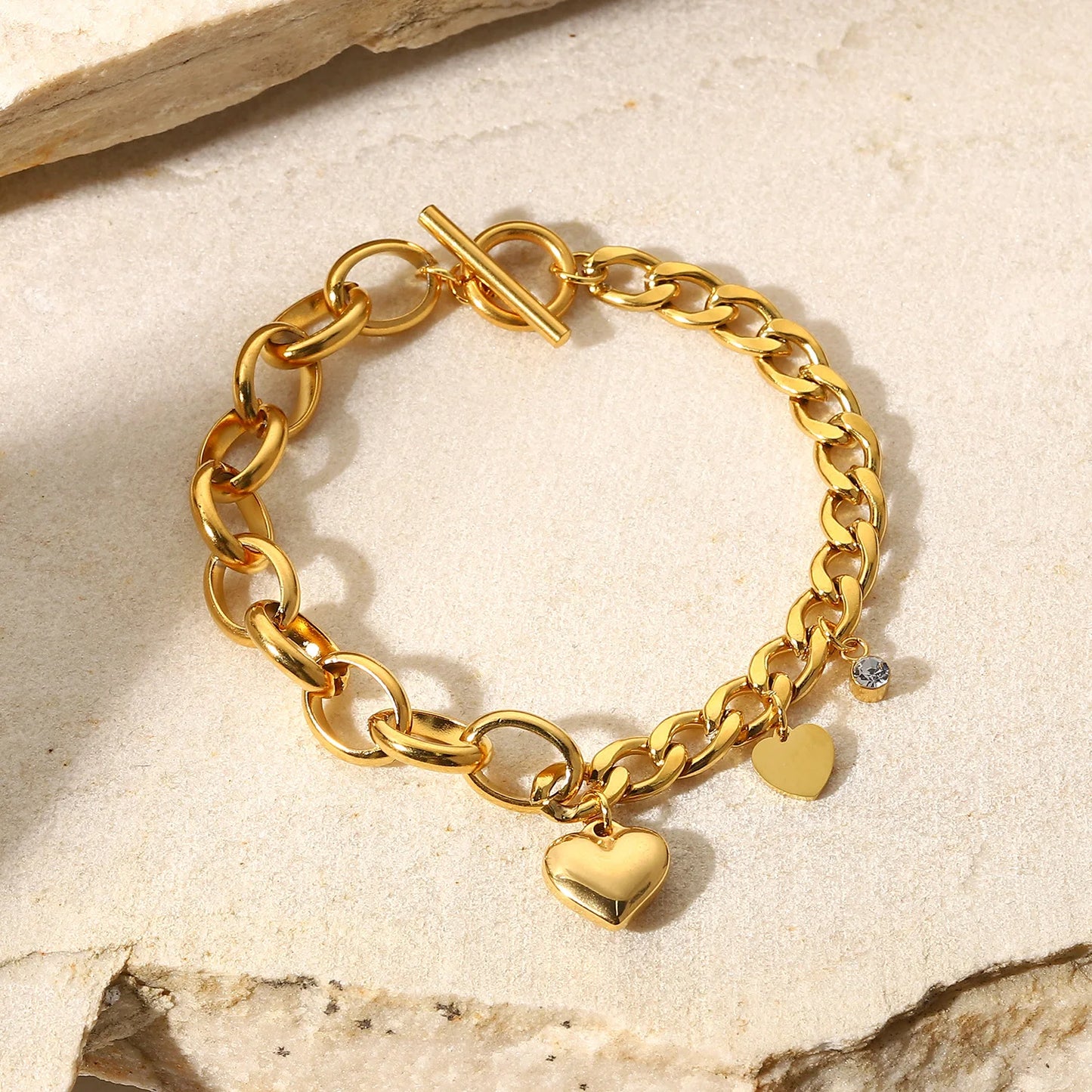 Dazzling Charm Link Bracelet