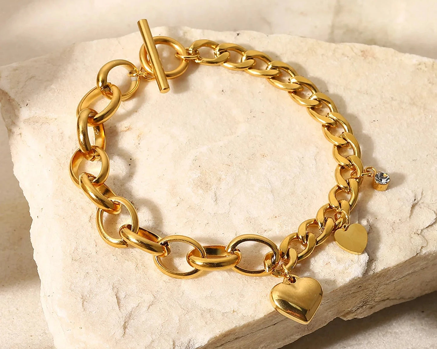 Dazzling Charm Link Bracelet