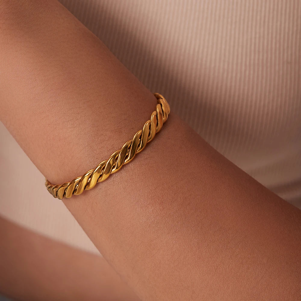 Twisting Strength Cuff Bangle