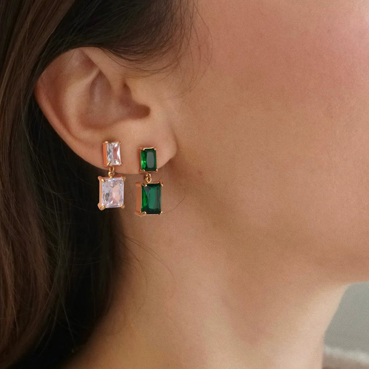 Divine Cube Drop Earrings