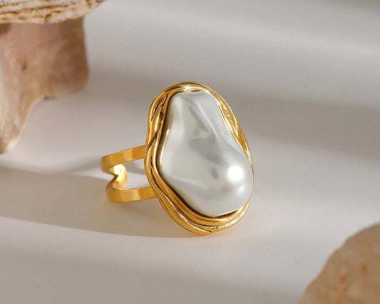 Pearl Embrace Ring - Open