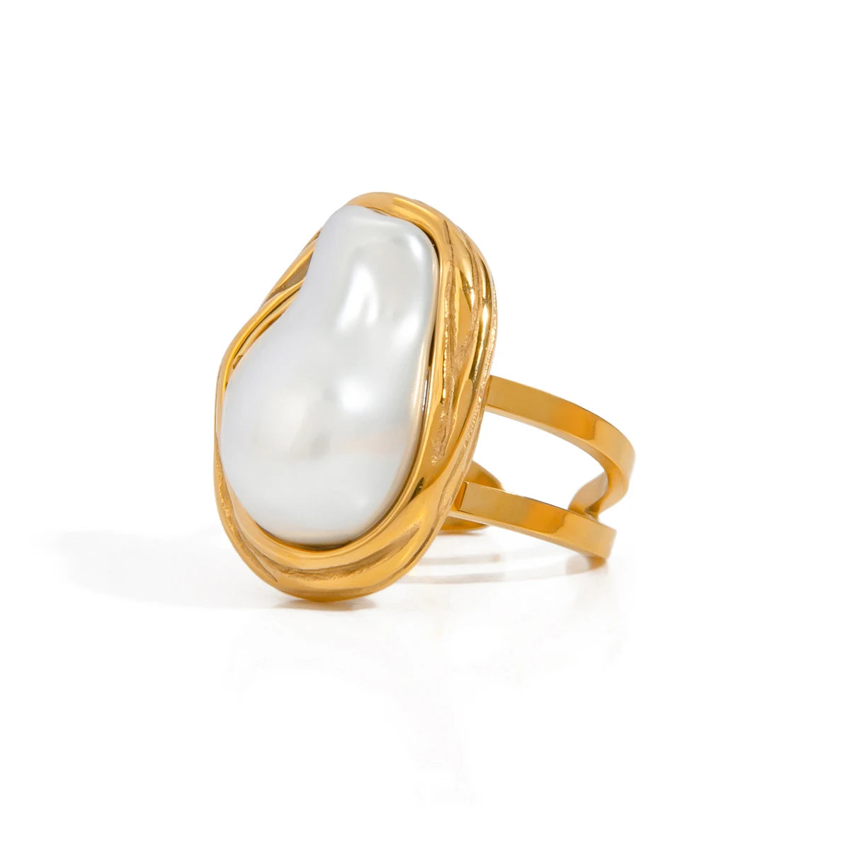 Pearl Embrace Ring - Open