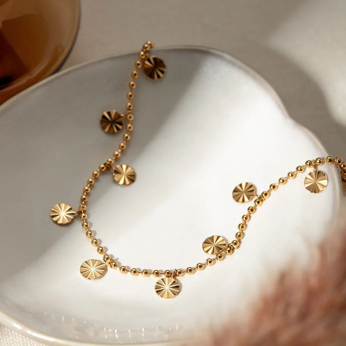 Golden Petal Anklet